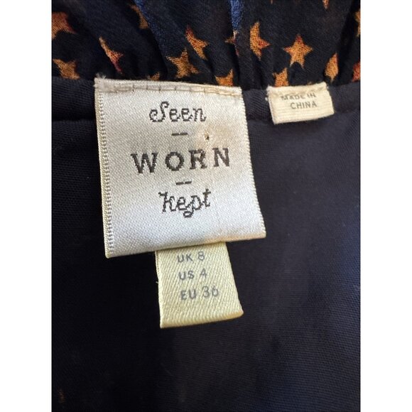 Anthropologie Dress Womens Medium 4 Vega Pleated Mini Lined Seen Worn Kept - Picture 3 of 6